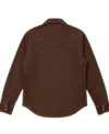 Stegaro Suede Leather Brown Shirt Back