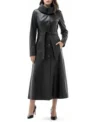 Alaska Women’s Black Genuine Leather Long Coat