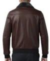 Buy Men's Pilot Style Dark Brown Leather Bomber Jacket
