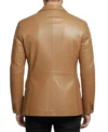Buy Men's Two Button Lambskin Leather Blazer Tan Brown