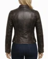 Buy Women's Moto Muse Brown Leather Jacket