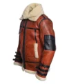 Bravonek Red B3 Aviator Leather Jacket Real Leather | B3 Bomber Jacket