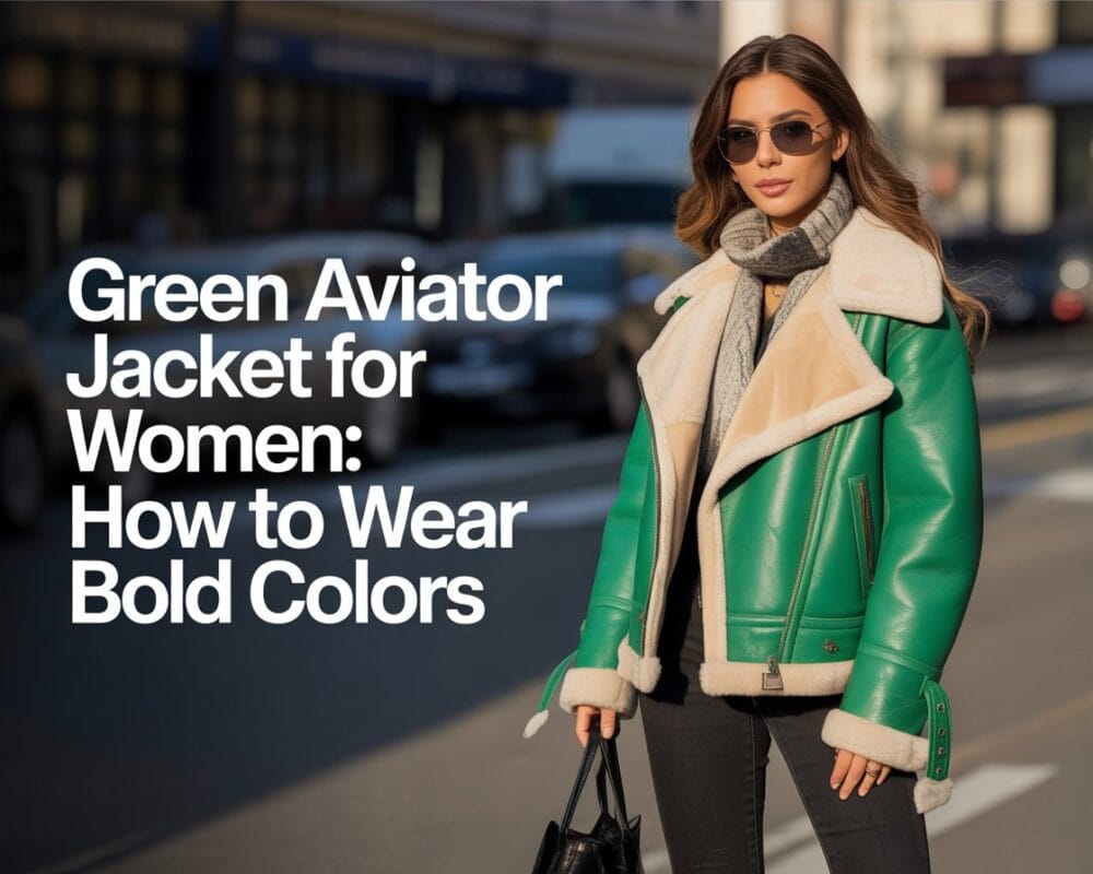 Green Aviator Jacket for Women: How to Wear Bold Colors