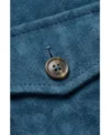Mens Blue Vintage Suede Blazer pocket