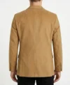 Mens Camel Brown Two Button Suede Blazer Sport Coat back