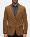 Mens Tobacco Brown Heritage Suede Blazer