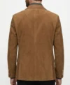 Mens Tobacco Brown Heritage Suede Blazer back view
