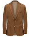 Mens Tobacco Brown Heritage Suede Blazer front