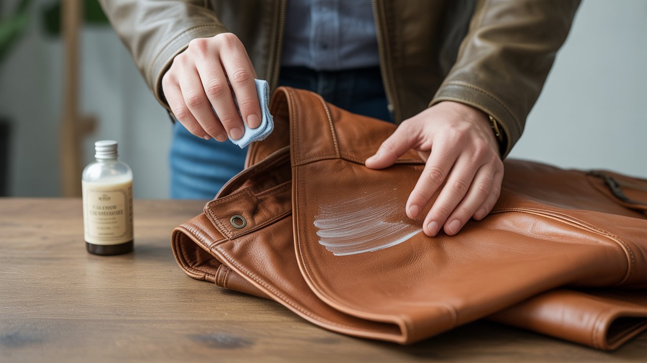 apply leather conditioner to prevent cracking