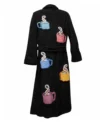 Black Tyler Durden Fight Club Mug Print Bath Robe Back