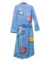 Blue Tyler Durden Fight Club Mug Print Bath Robe Back