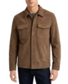 Classic Mens Brown Suede Shacket