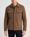 Classic Mens Brown Suede Shacket