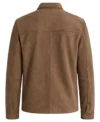 Classic Mens Brown Suede Shacket back view