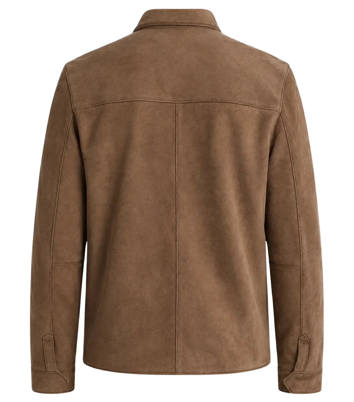Classic Mens Brown Suede Shacket back view