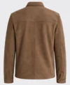 Classic Mens Brown Suede Shacket back view