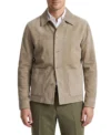 Mens Beige Suede Shirt Jacket