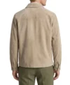 Mens Beige Suede Shirt Jacket back