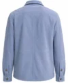 Mens Blue Suede Overshirt Jacket back