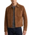 Mens Brown Suede Shirt Jacket