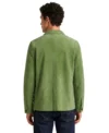 Mens Green Suede Overshirt Shirt Jacket back view