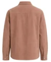 Mens Pink Minimalist Suede Shirt Jacket back view