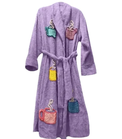 Purple Tyler Durden Fight Club Mug Print Bath Robe