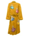 Yellow Tyler Durden Fight Club Mug Print Bath Robe Back