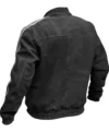 Adidas Chinese New Year Black Suede Leather Jacket Multicolor back side
