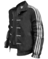 Adidas Chinese New Year Black Suede Leather Jacket Multicolor side