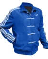 Adidas Chinese New Year Blue Suede Leather Jacket Multicolor side