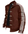 Adidas Chinese New Year Brown Suede Leather Jacket Multicolor side