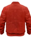 Adidas Chinese New Year Red Suede Leather Jacket Multicolor back