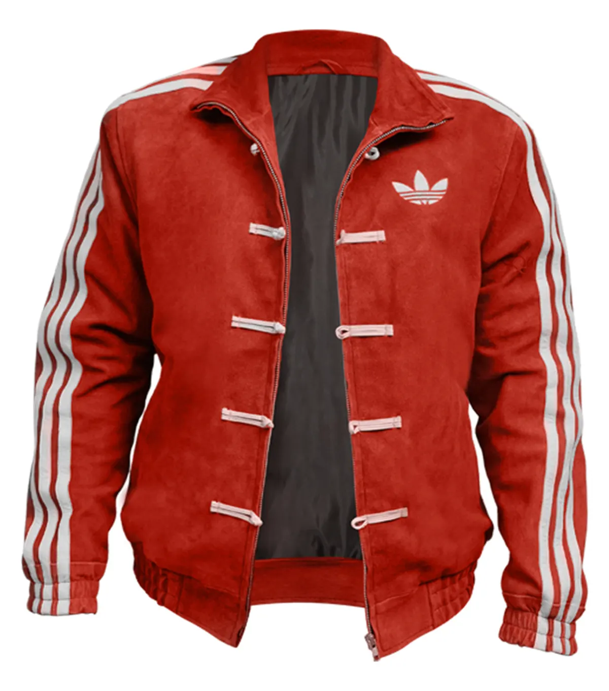 Adidas Chinese New Year Red Suede Leather Jacket Multicolor