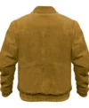 Adidas Chinese New Year Yellow Suede Leather Jacket Multicolor back