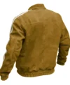 Adidas Chinese New Year Yellow Suede Leather Jacket Multicolor back side
