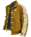 Adidas Chinese New Year Yellow Suede Leather Jacket Multicolor side