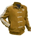 Adidas Chinese New Year Yellow Suede Leather Jacket Multicolor side view