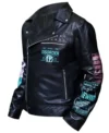 Bloody Valentine Megan Fox Black Leather Biker Jacket side view