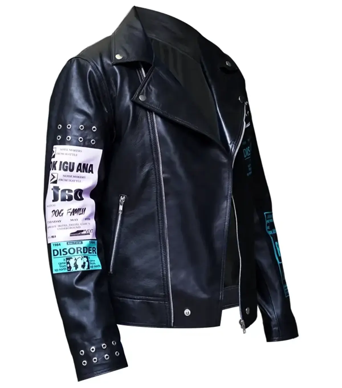 Bloody Valentine Megan Fox Black Leather Biker Jacket side