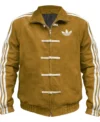 Buy Adidas Chinese New Year Yellow Suede Leather Jacket Multicolor