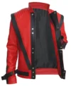 Buy Michael Jackson Thriller Red and Black Leather Jacket