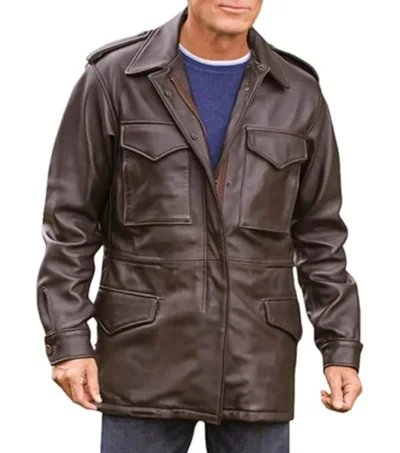 Buy Military M-65 Field Brown Real Leather Jacket