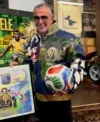 FIFA World Cup 2026 Jeff Hamilton Multi-color Leather Bomber Trophy Jacket Front