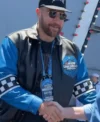 Get NASCAR San Diego 2026 Travis Kelce Blue and Black Leather Jacket For Men and Women