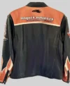 Harley Davidson Screamin Eagle Black Leather Jacket back