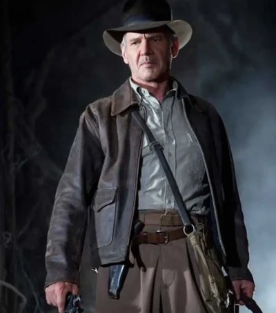 Indiana Jones Harrison Ford Brown Leather Jacket