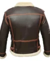 Leon Kennedy Resident Evil 4 Brown Shearling Leather Jacket back