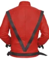 Michael Jackson Thriller Red and Black Leather Jacketback