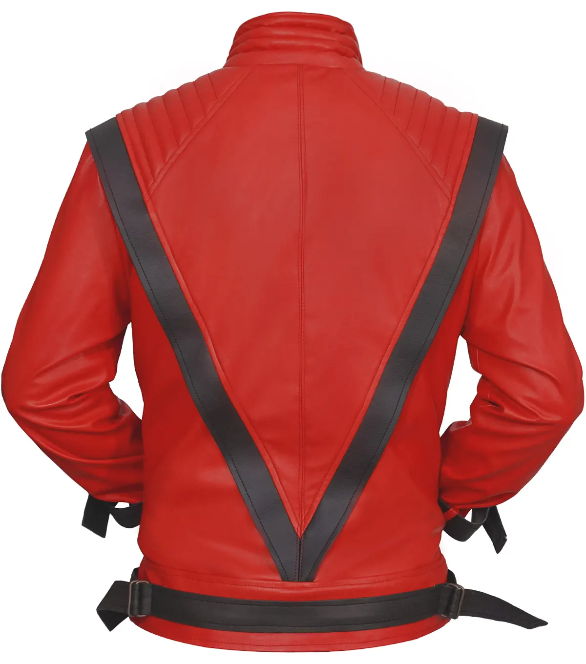 Michael Jackson Thriller Red and Black Leather Jacketback